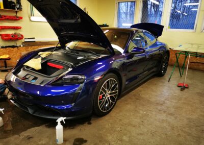 Porsche Taycan, sports car, luxury car, car body film, car body wrapping, Car filming, Kileprof